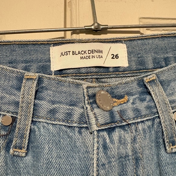 Just Black Distressed Straight Leg Jeans - Picture 3 of 5